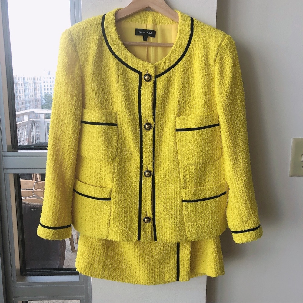 MADEINAM TWEED SKIRT SUIT